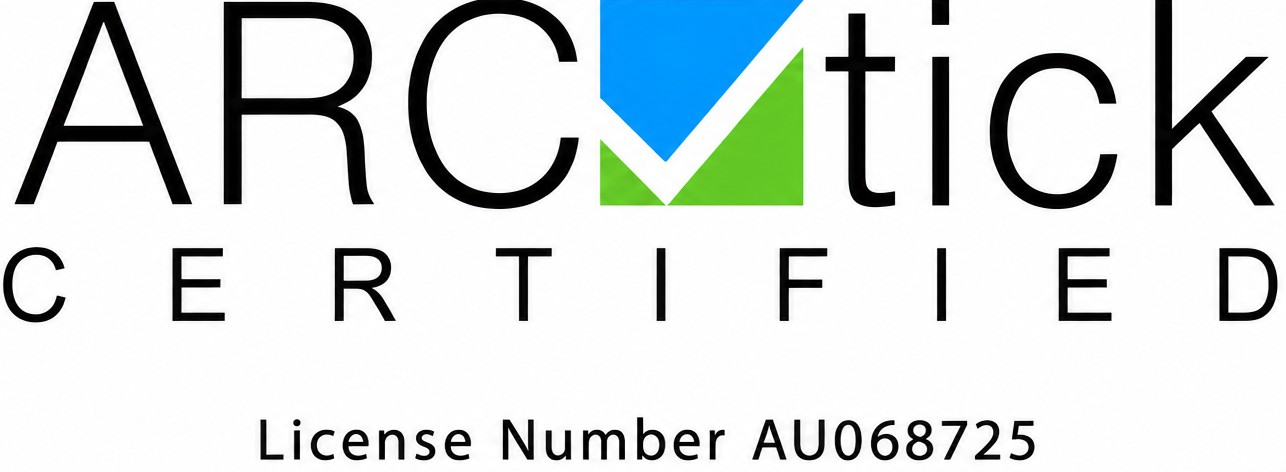 ARCtick certified license logo partial